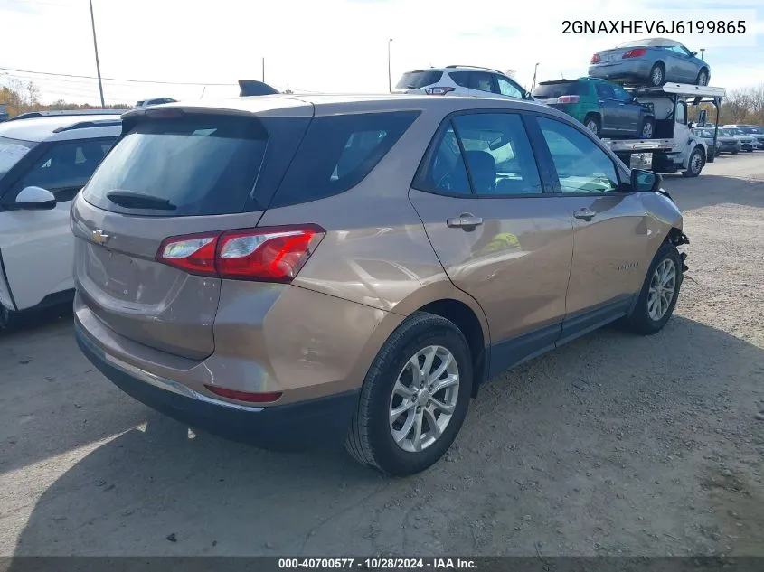 2018 Chevrolet Equinox Ls VIN: 2GNAXHEV6J6199865 Lot: 40700577