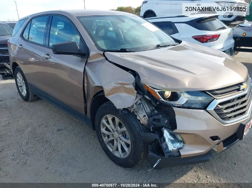 2018 Chevrolet Equinox Ls VIN: 2GNAXHEV6J6199865 Lot: 40700577