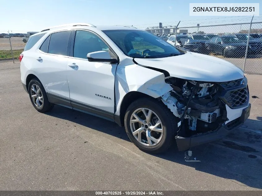 2018 Chevrolet Equinox Lt VIN: 2GNAXTEX8J6282251 Lot: 40702525