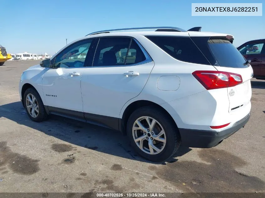 2018 Chevrolet Equinox Lt VIN: 2GNAXTEX8J6282251 Lot: 40702525