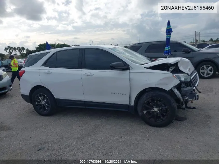 2018 Chevrolet Equinox Ls VIN: 2GNAXHEV2J6155460 Lot: 40703096