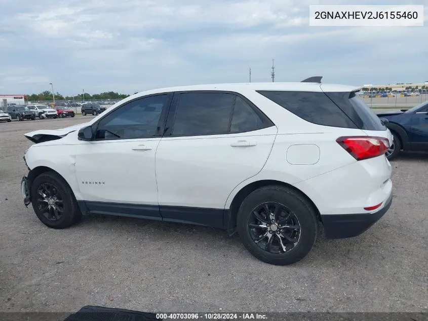 2018 Chevrolet Equinox Ls VIN: 2GNAXHEV2J6155460 Lot: 40703096