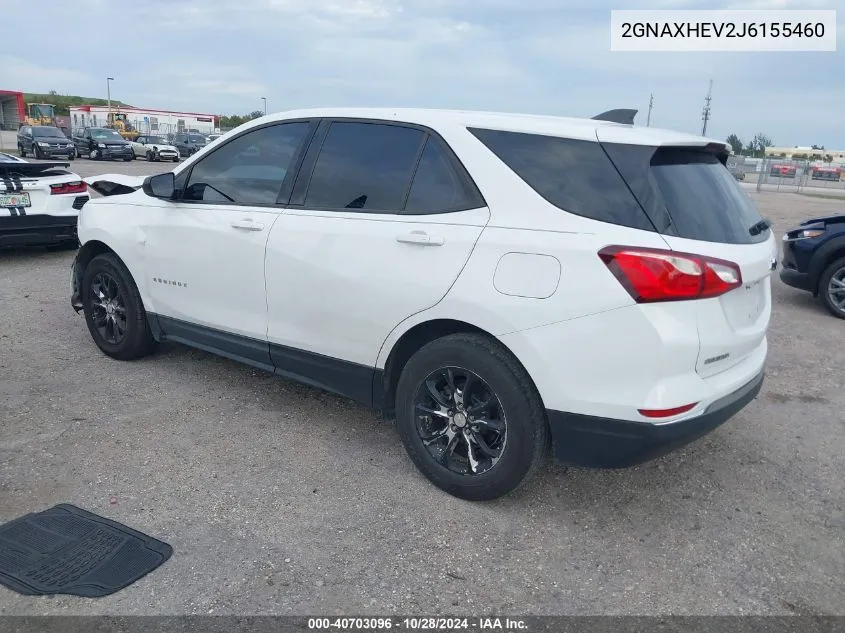 2018 Chevrolet Equinox Ls VIN: 2GNAXHEV2J6155460 Lot: 40703096