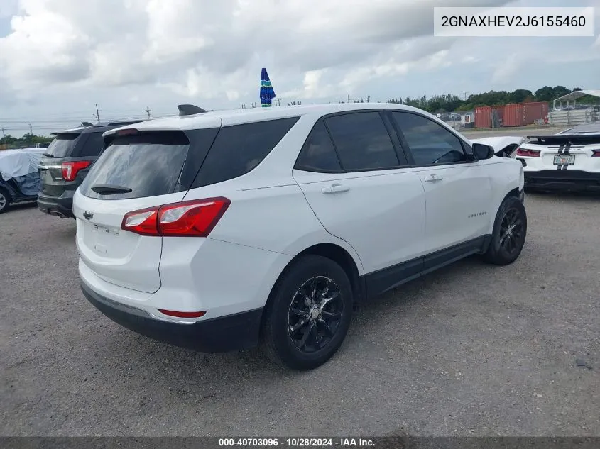 2018 Chevrolet Equinox Ls VIN: 2GNAXHEV2J6155460 Lot: 40703096