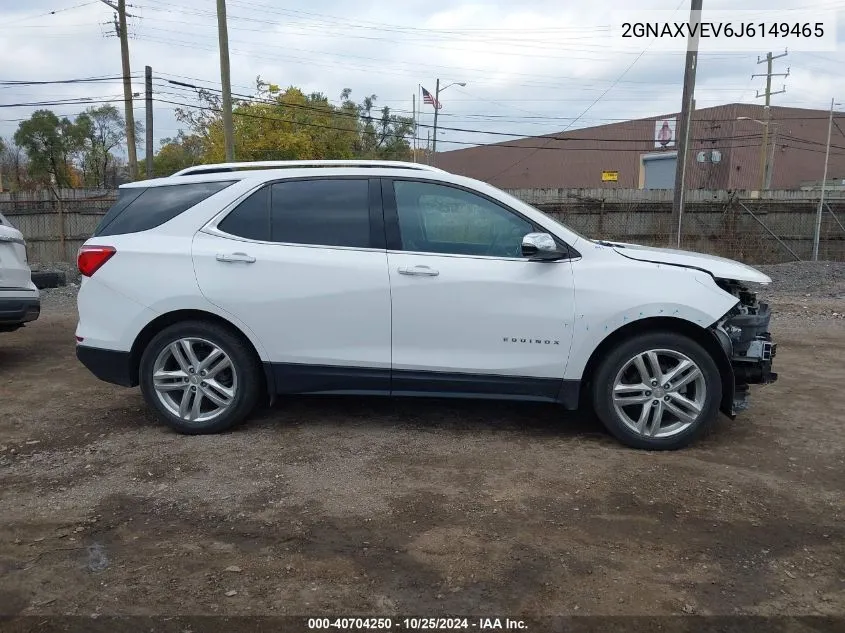 2018 Chevrolet Equinox Premier VIN: 2GNAXVEV6J6149465 Lot: 40704250