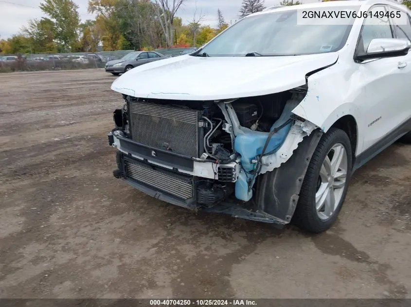 2018 Chevrolet Equinox Premier VIN: 2GNAXVEV6J6149465 Lot: 40704250