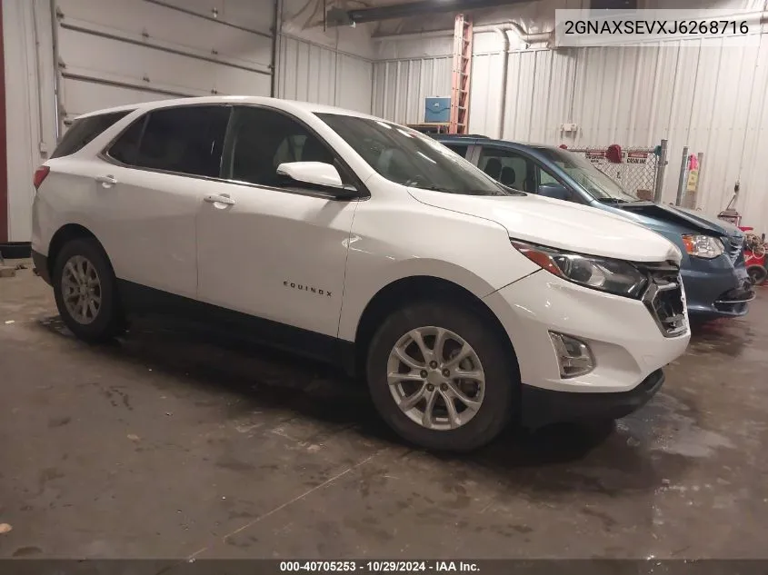 2018 Chevrolet Equinox Lt VIN: 2GNAXSEVXJ6268716 Lot: 40705253