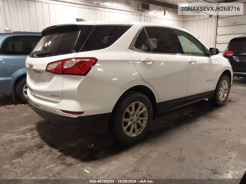 2018 Chevrolet Equinox Lt VIN: 2GNAXSEVXJ6268716 Lot: 40705253