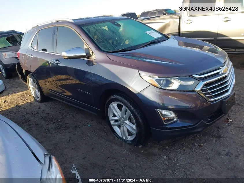 2018 Chevrolet Equinox Premier VIN: 3GNAXNEX4JS626428 Lot: 40707071