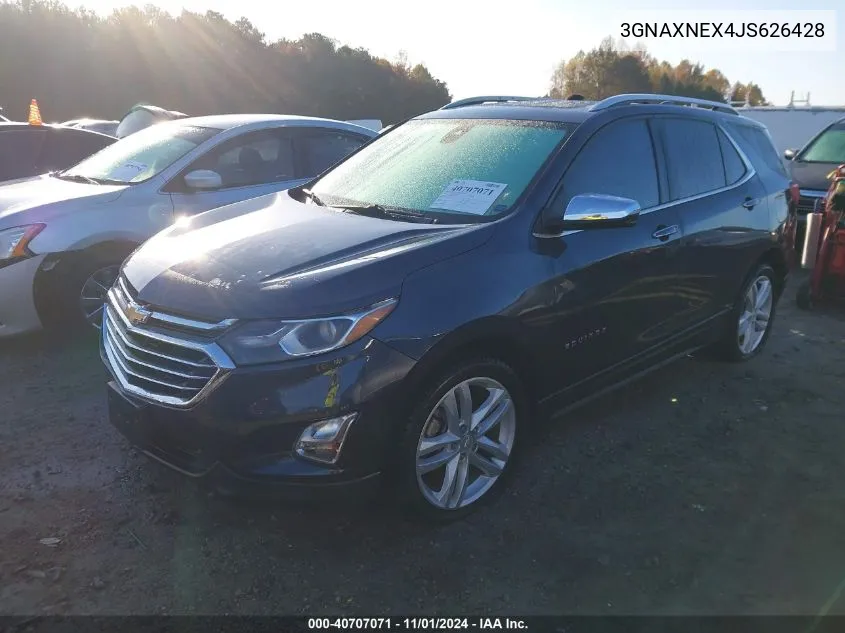 2018 Chevrolet Equinox Premier VIN: 3GNAXNEX4JS626428 Lot: 40707071