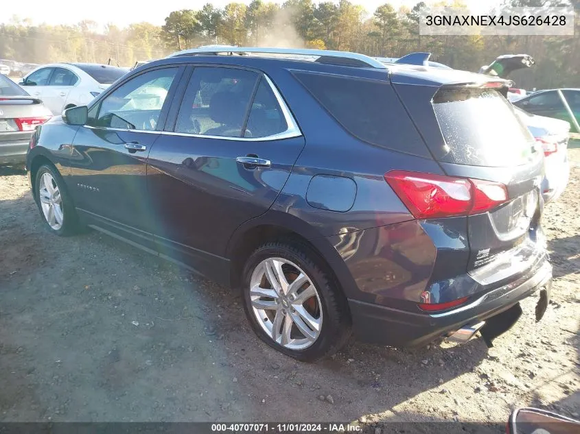 2018 Chevrolet Equinox Premier VIN: 3GNAXNEX4JS626428 Lot: 40707071