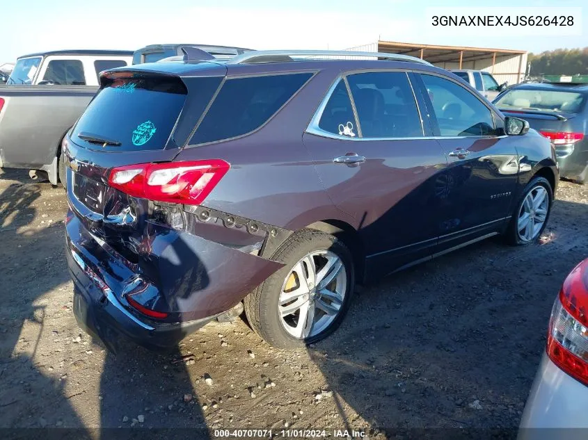 2018 Chevrolet Equinox Premier VIN: 3GNAXNEX4JS626428 Lot: 40707071