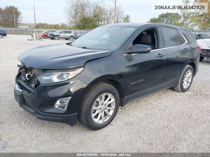 2018 Chevrolet Equinox Lt VIN: 2GNAXJEV6J6342529 Lot: 40709388