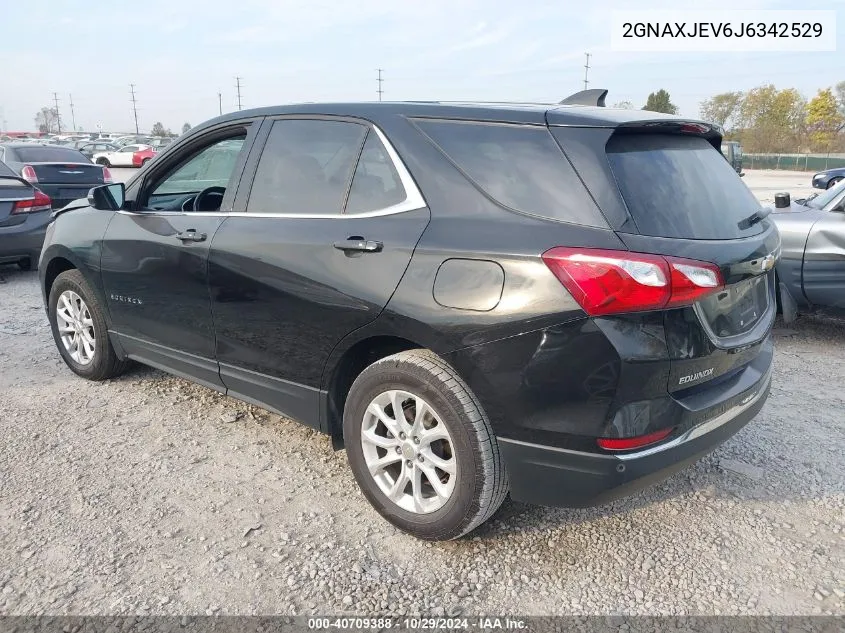 2018 Chevrolet Equinox Lt VIN: 2GNAXJEV6J6342529 Lot: 40709388