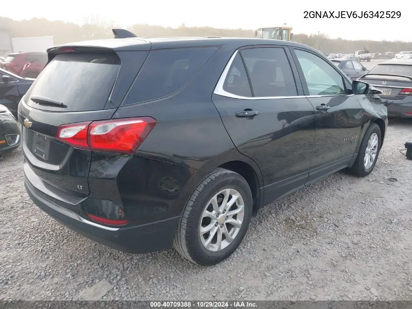 2018 Chevrolet Equinox Lt VIN: 2GNAXJEV6J6342529 Lot: 40709388