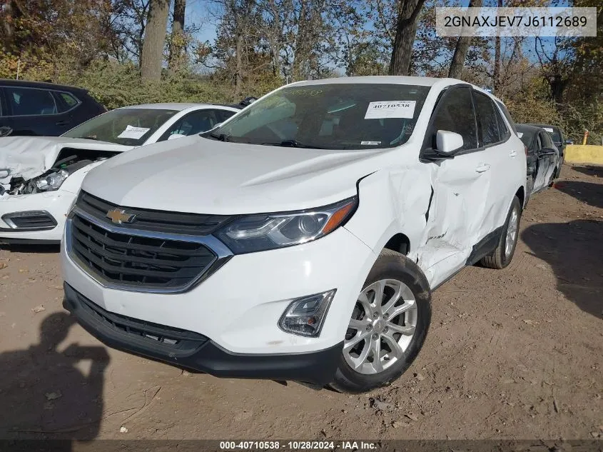 2018 Chevrolet Equinox Lt VIN: 2GNAXJEV7J6112689 Lot: 40710538