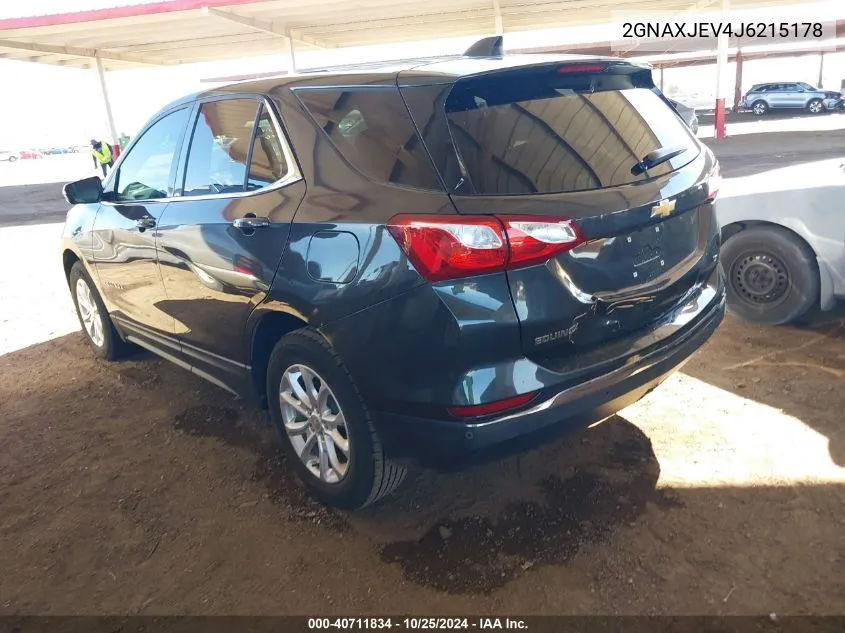 2018 Chevrolet Equinox Lt VIN: 2GNAXJEV4J6215178 Lot: 40711834