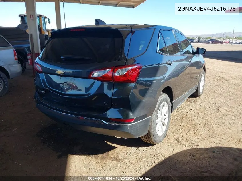 2018 Chevrolet Equinox Lt VIN: 2GNAXJEV4J6215178 Lot: 40711834