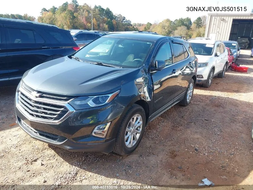 2018 Chevrolet Equinox Lt VIN: 3GNAXJEV0JS501515 Lot: 40713016