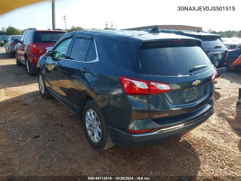 2018 Chevrolet Equinox Lt VIN: 3GNAXJEV0JS501515 Lot: 40713016