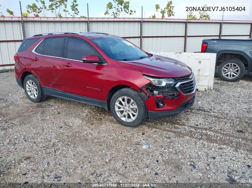 2018 Chevrolet Equinox Lt VIN: 2GNAXJEV7J6105404 Lot: 40717954