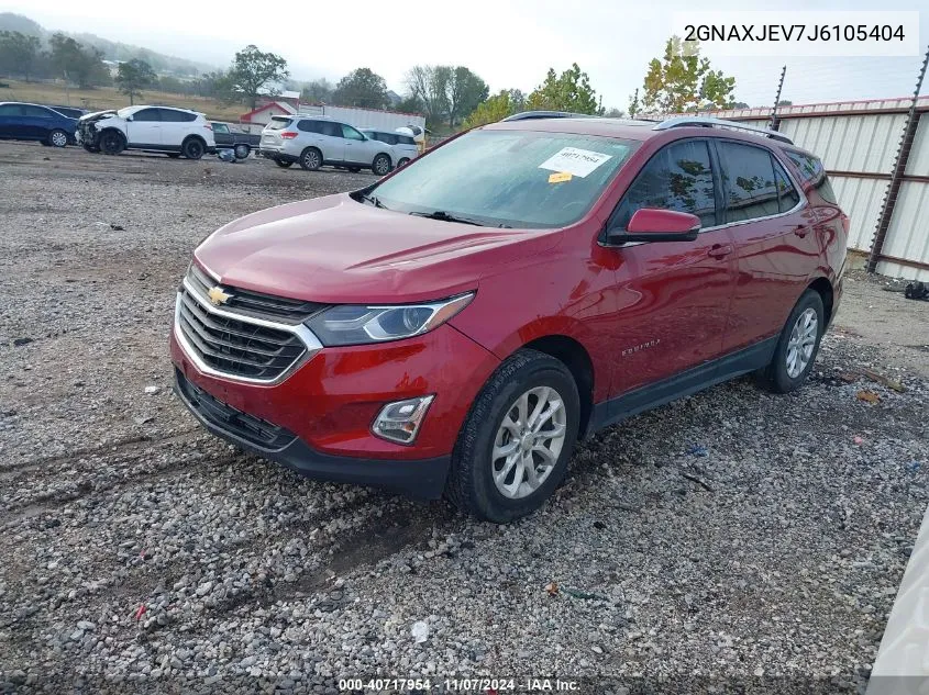 2018 Chevrolet Equinox Lt VIN: 2GNAXJEV7J6105404 Lot: 40717954