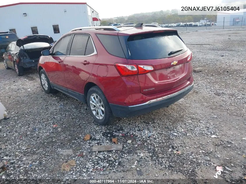 2018 Chevrolet Equinox Lt VIN: 2GNAXJEV7J6105404 Lot: 40717954