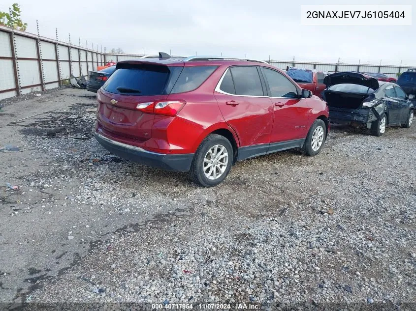 2018 Chevrolet Equinox Lt VIN: 2GNAXJEV7J6105404 Lot: 40717954