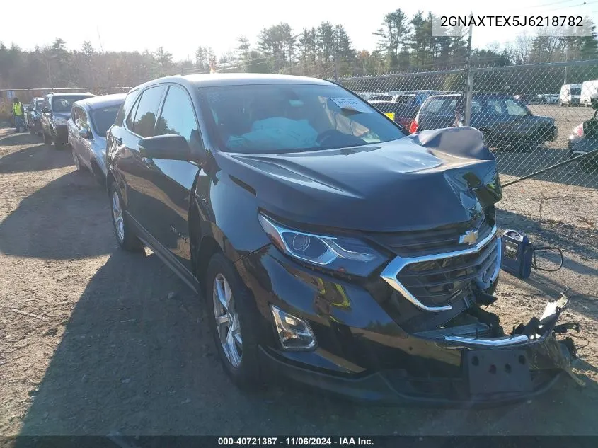 2018 Chevrolet Equinox Lt VIN: 2GNAXTEX5J6218782 Lot: 40721387