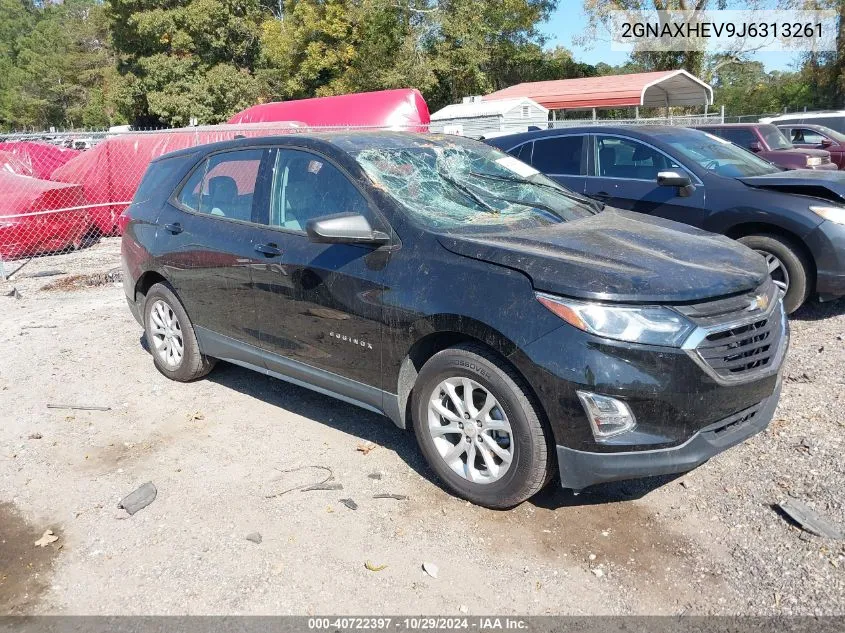 2018 Chevrolet Equinox Ls VIN: 2GNAXHEV9J6313261 Lot: 40722397