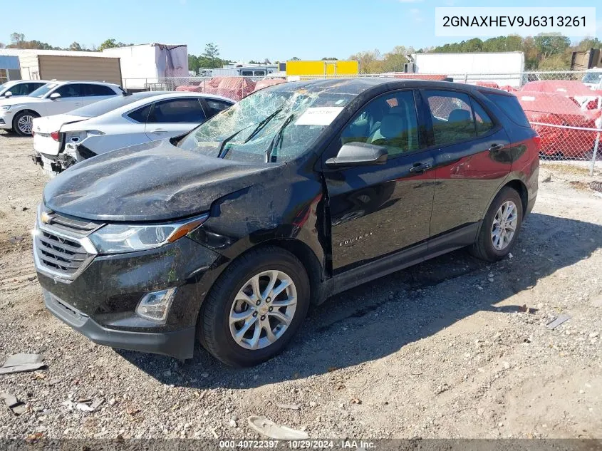 2018 Chevrolet Equinox Ls VIN: 2GNAXHEV9J6313261 Lot: 40722397