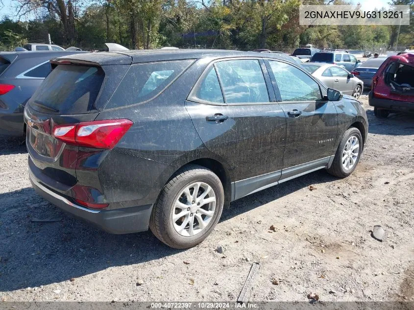 2018 Chevrolet Equinox Ls VIN: 2GNAXHEV9J6313261 Lot: 40722397