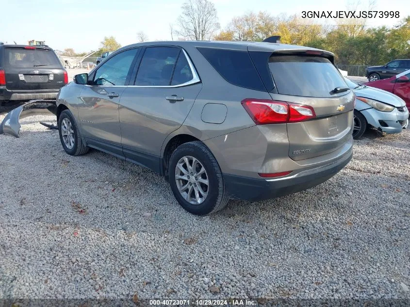 2018 Chevrolet Equinox Lt VIN: 3GNAXJEVXJS573998 Lot: 40723071