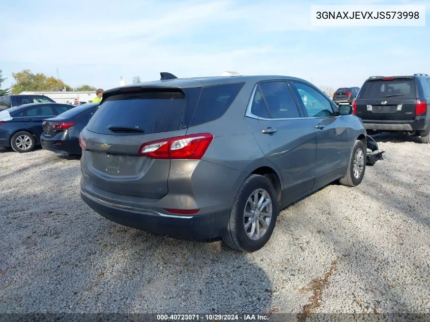 2018 Chevrolet Equinox Lt VIN: 3GNAXJEVXJS573998 Lot: 40723071