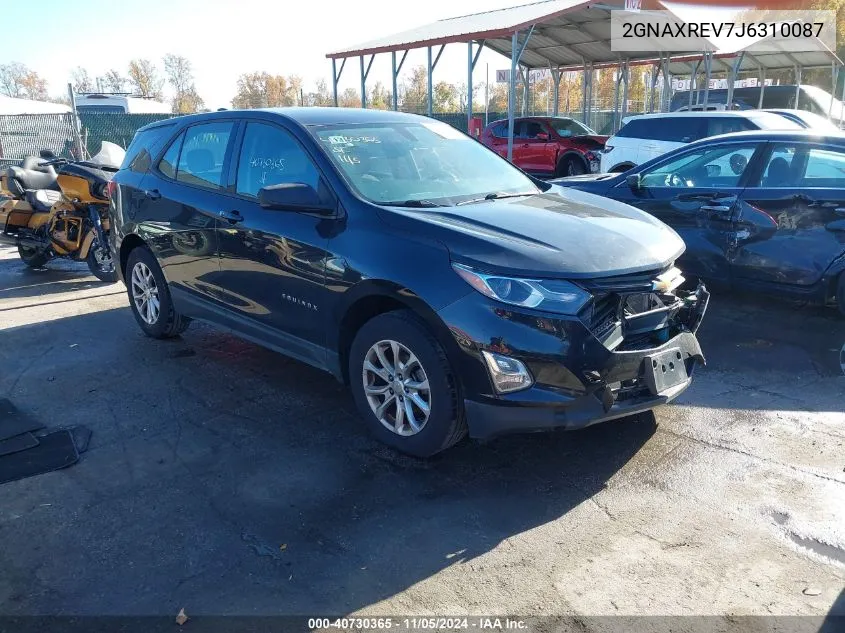 2018 Chevrolet Equinox Ls VIN: 2GNAXREV7J6310087 Lot: 40730365