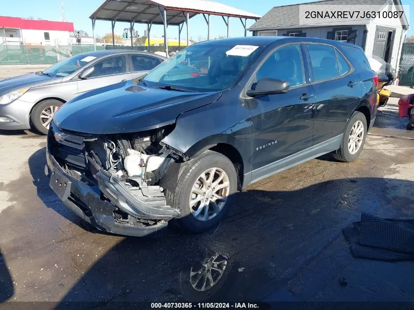 2018 Chevrolet Equinox Ls VIN: 2GNAXREV7J6310087 Lot: 40730365