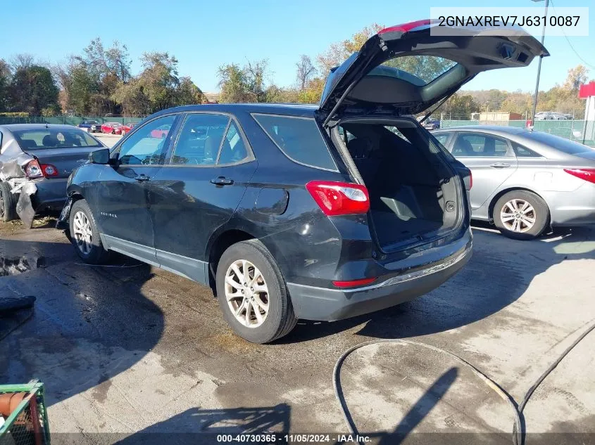 2018 Chevrolet Equinox Ls VIN: 2GNAXREV7J6310087 Lot: 40730365