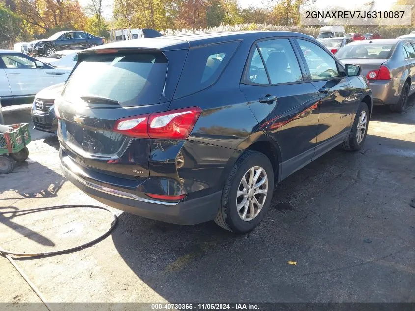 2018 Chevrolet Equinox Ls VIN: 2GNAXREV7J6310087 Lot: 40730365