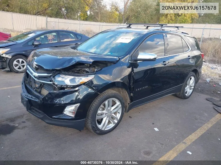 2018 Chevrolet Equinox Premier VIN: 2GNAXWEX9J6157678 Lot: 40730376