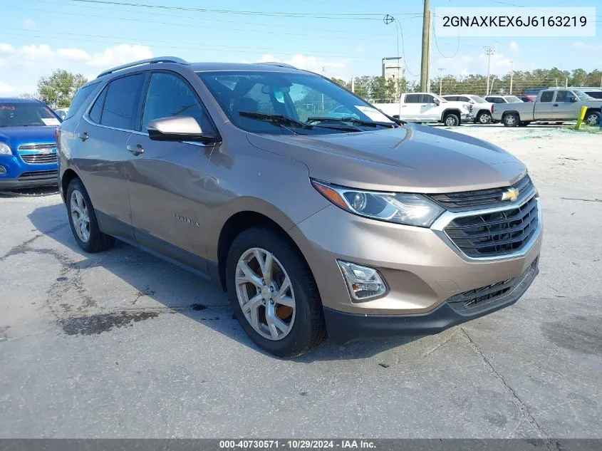 2018 Chevrolet Equinox Lt VIN: 2GNAXKEX6J6163219 Lot: 40730571