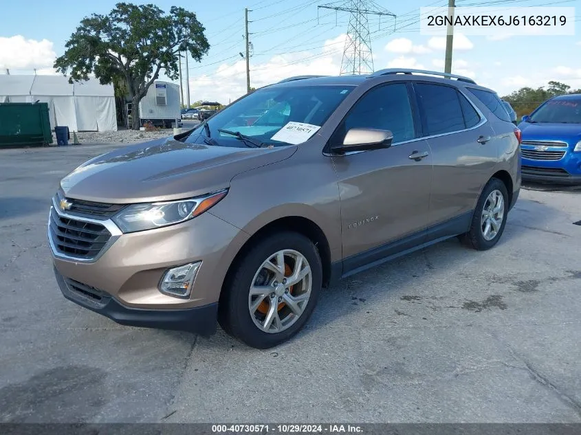 2018 Chevrolet Equinox Lt VIN: 2GNAXKEX6J6163219 Lot: 40730571