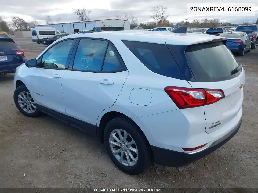 2018 Chevrolet Equinox Ls VIN: 2GNAXREV4J6168099 Lot: 40733437