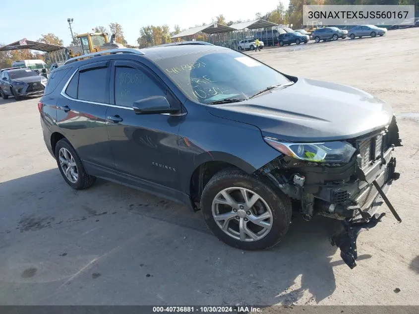 2018 Chevrolet Equinox Lt VIN: 3GNAXTEX5JS560167 Lot: 40736881