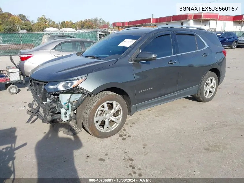 2018 Chevrolet Equinox Lt VIN: 3GNAXTEX5JS560167 Lot: 40736881