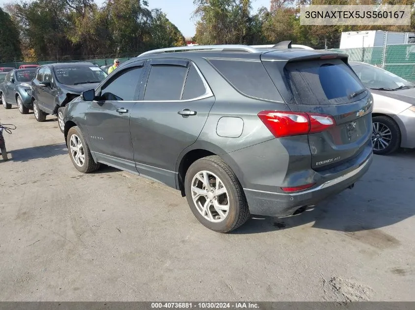 2018 Chevrolet Equinox Lt VIN: 3GNAXTEX5JS560167 Lot: 40736881