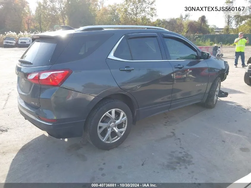 2018 Chevrolet Equinox Lt VIN: 3GNAXTEX5JS560167 Lot: 40736881