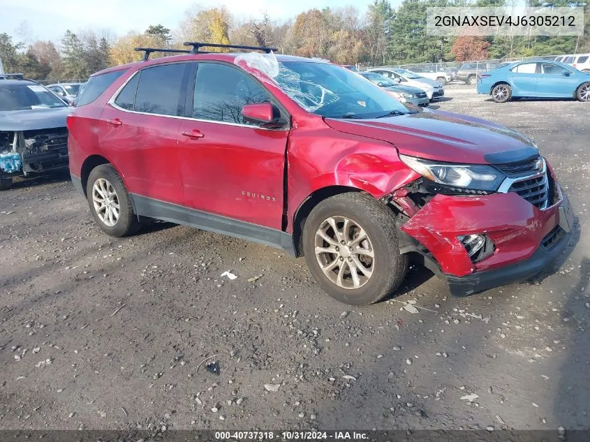 2018 Chevrolet Equinox Lt VIN: 2GNAXSEV4J6305212 Lot: 40737318