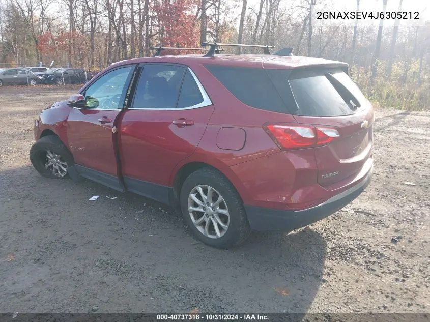 2018 Chevrolet Equinox Lt VIN: 2GNAXSEV4J6305212 Lot: 40737318