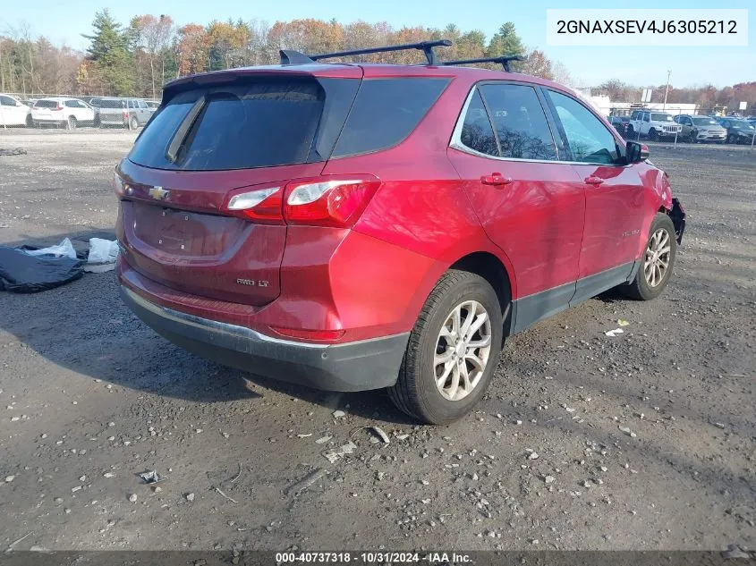 2018 Chevrolet Equinox Lt VIN: 2GNAXSEV4J6305212 Lot: 40737318