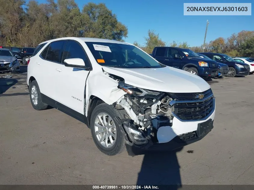 2018 Chevrolet Equinox Lt VIN: 2GNAXSEVXJ6301603 Lot: 40739981